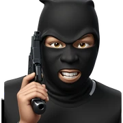 boy with gun parody style sticker