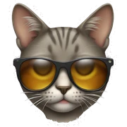 Cat with sunglasses sticker