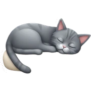 Grey Cat sleep  sticker