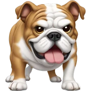 english bulldog pooping sticker