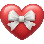 Heart with bow sticker