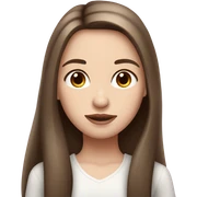 pink Parisian brunette girl long straight hair and brown eyes and pale skin  sticker