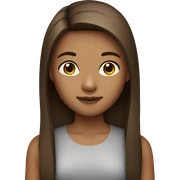   girl with straight brown hair sticker