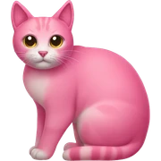 pink cat sticker