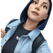 solo girl in denim jacket sticker