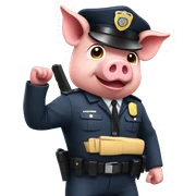 pig cop sticker