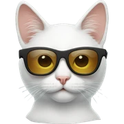 Cat with sunglasses sticker