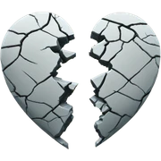 Broken heart sticker