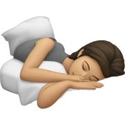 brunette sleeping sticker