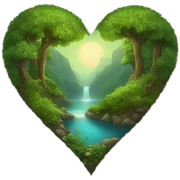 Nature heart sticker