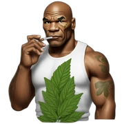 Mike Tyson smoking weed sticker