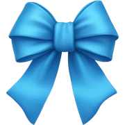 Blue bow sticker