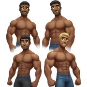 Muscle men sticker