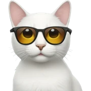 Cat with sunglasses sticker
