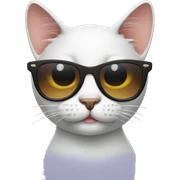 Cat with sunglasses sticker