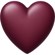 Burgandy heart sticker