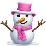 Pink Snowman sticker