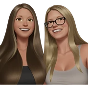 blonde girls smiling together sticker