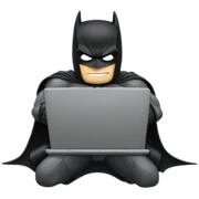 batman with laptop sticker