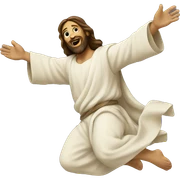 Jesus doing a backflip sticker