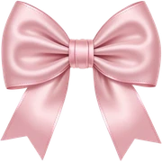 light pink bow on light pink bow sticker