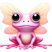 Light pink Fairy frog with gradient wings sticker