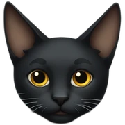 Dark cat with wings sticker