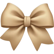 Beige bow sticker