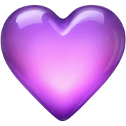 Neon glass mauve heart  sticker