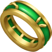 Gold and green ring  sticker