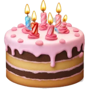 Birthday cake sticker