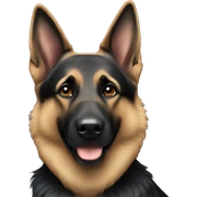 Black German shepherd  sticker