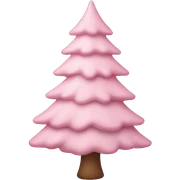pastel pink christmas tree sticker