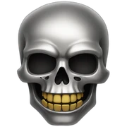metal skull sticker