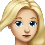 Blonde girl blue eyes holding spitz  sticker