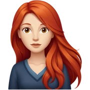 Woman with long red hair sticker