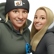 smiling blonde in a hat sticker