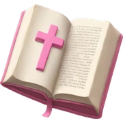 Light pink Bible opened no cross sticker