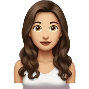 Brune cheveux brun long sticker