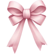 Light pink ribbon bow sticker