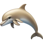 Beige dolphin  sticker