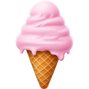 pastel pink ice cream sticker