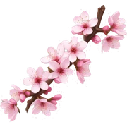 Cherry blossom flower sticker