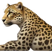 seated leopard sticker