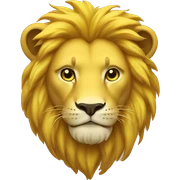 Yellow lion sticker