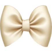 Cream bow sticker