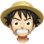 Luffy angery mode sticker