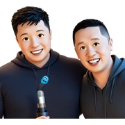 two boys sharing a smile sticker