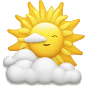 Sunshine and clouds with text "Good Vibes Only" sticker