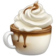 Coffee with whipped cream sticker